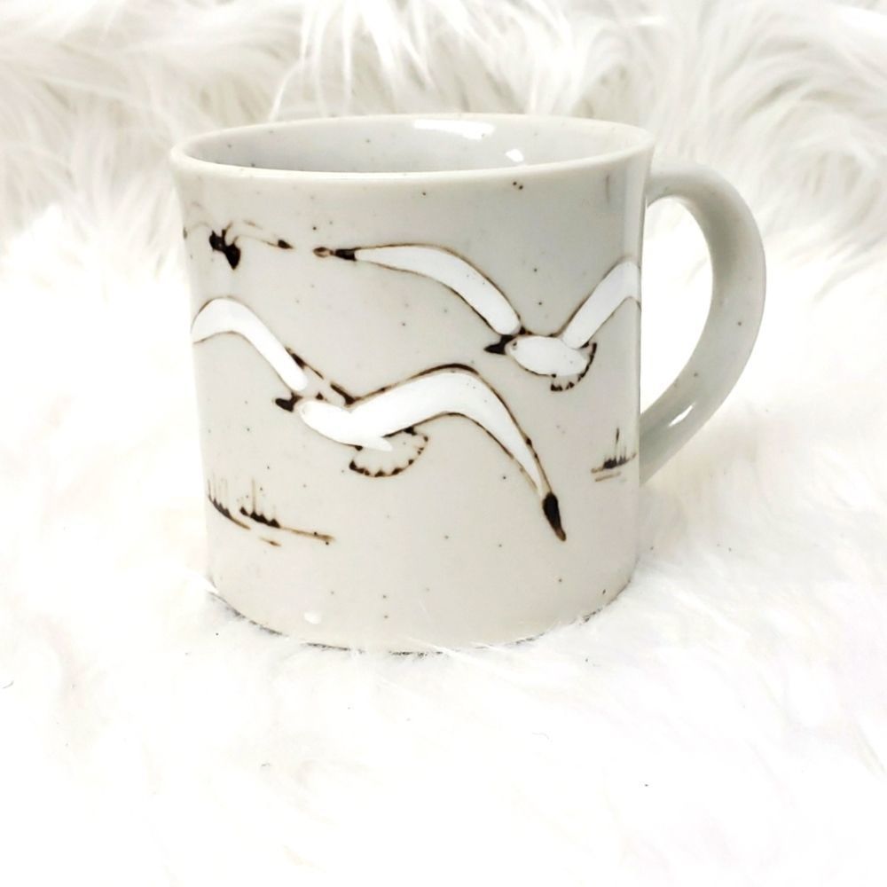 Vintage Glazed Seagull Mug